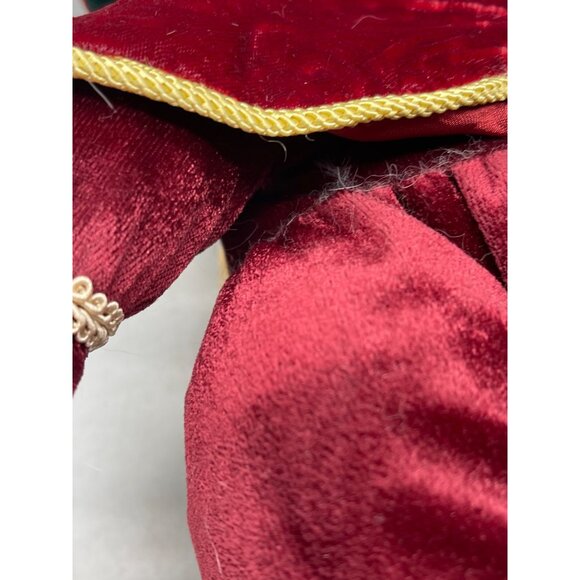 Christmas russ bear plush standing guinevere victorian red brown velvet READ - Picture 6 of 6
